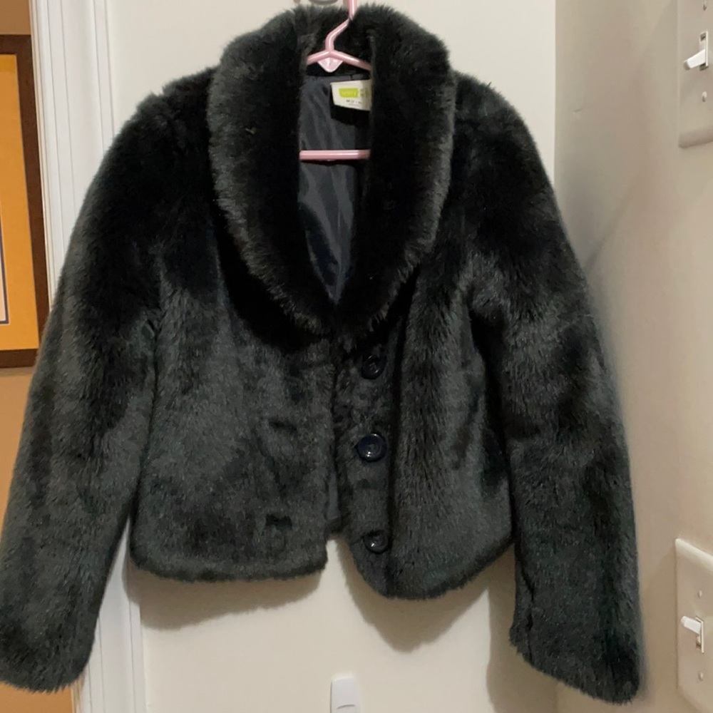 Crazy 8, m(7-8), black fur buttoned jacket